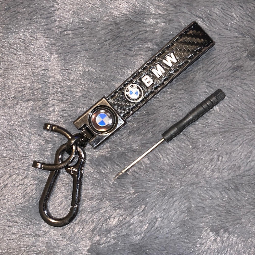 NWT BMW Carbon Fiber Keychain